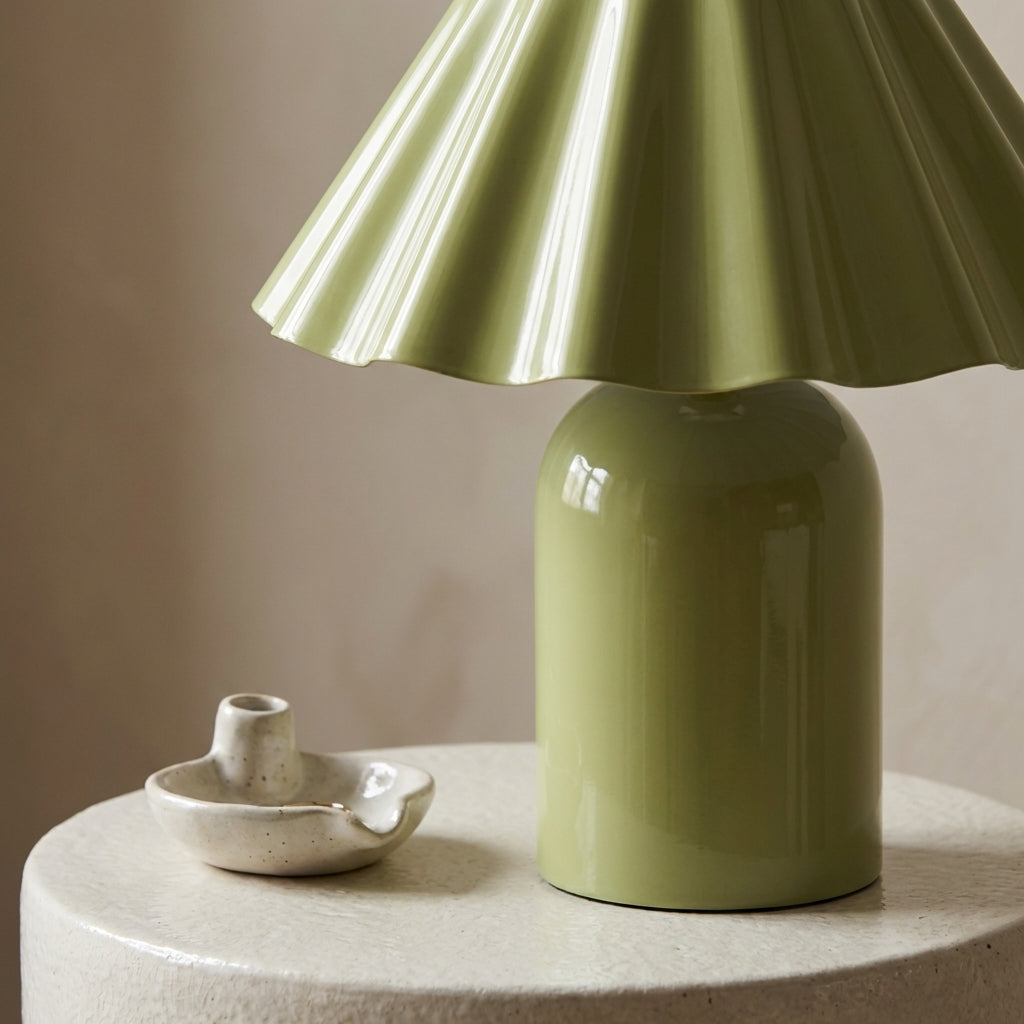 Sage Pleat Table Lamp