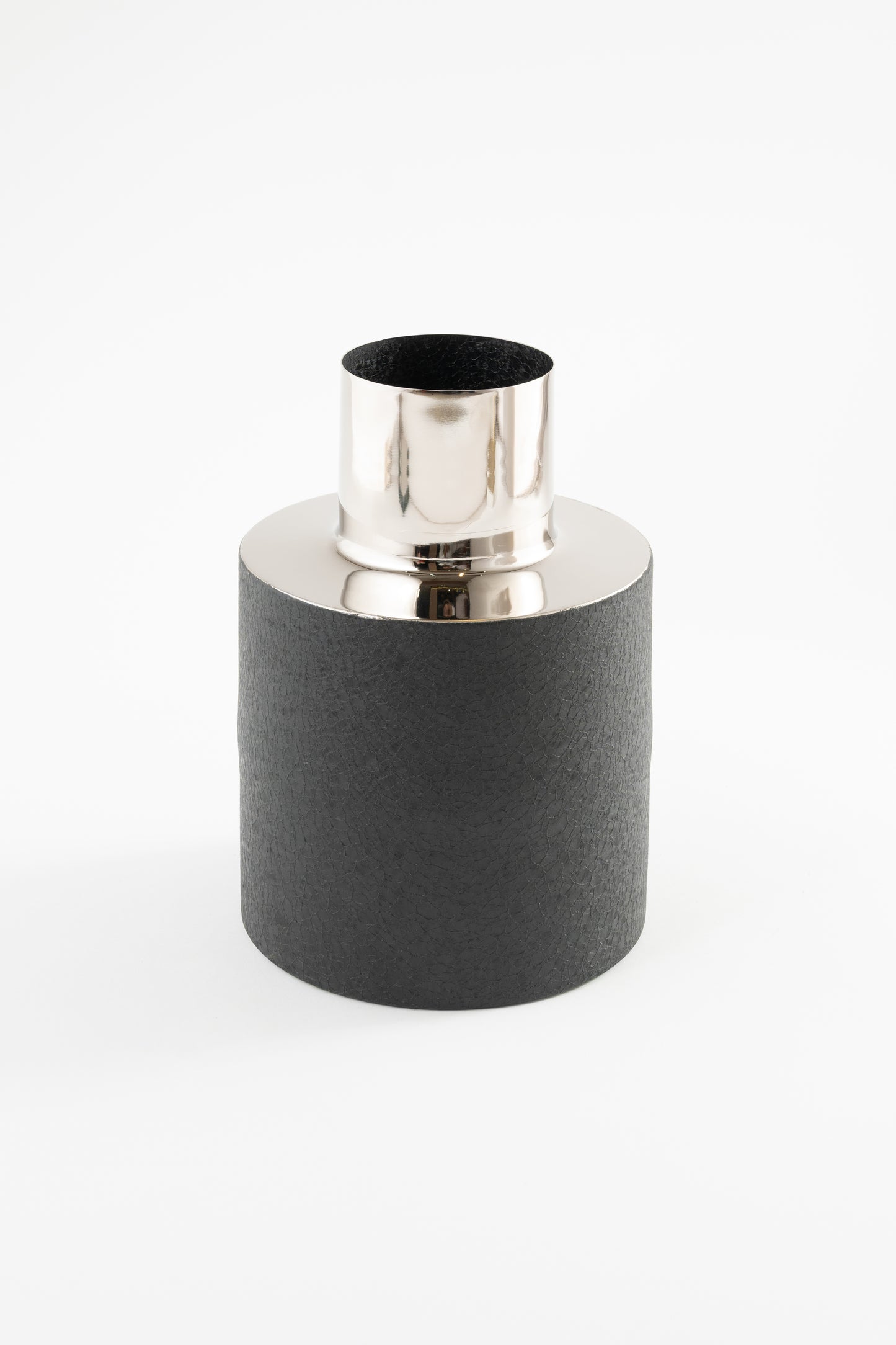 Obsidian Chrome Vase