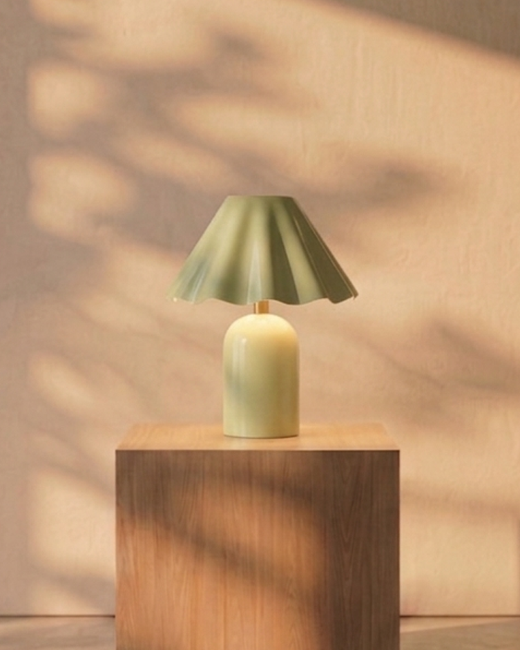 Sage Pleat Table Lamp