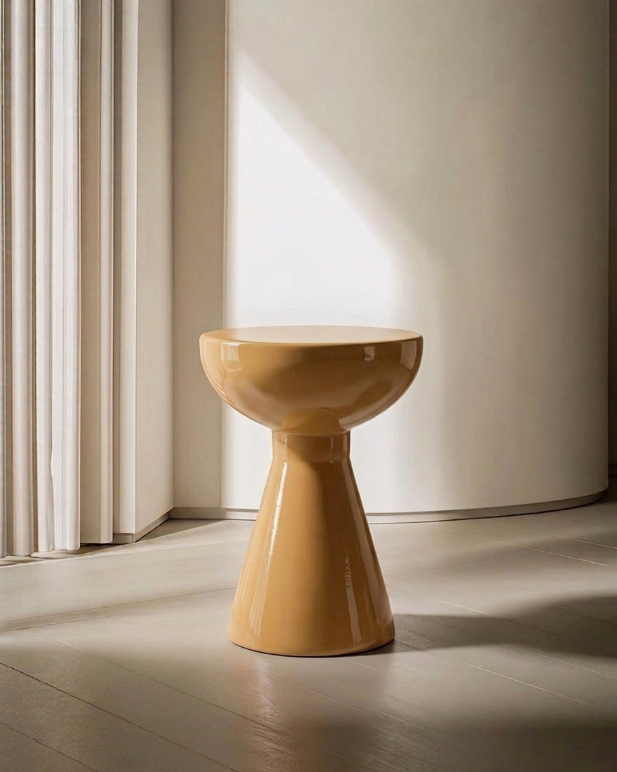 Caramel Mushroom Side Table