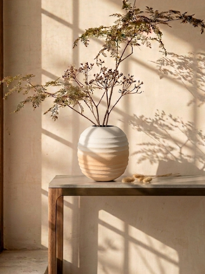Dusk Ribbed Ombre Vase