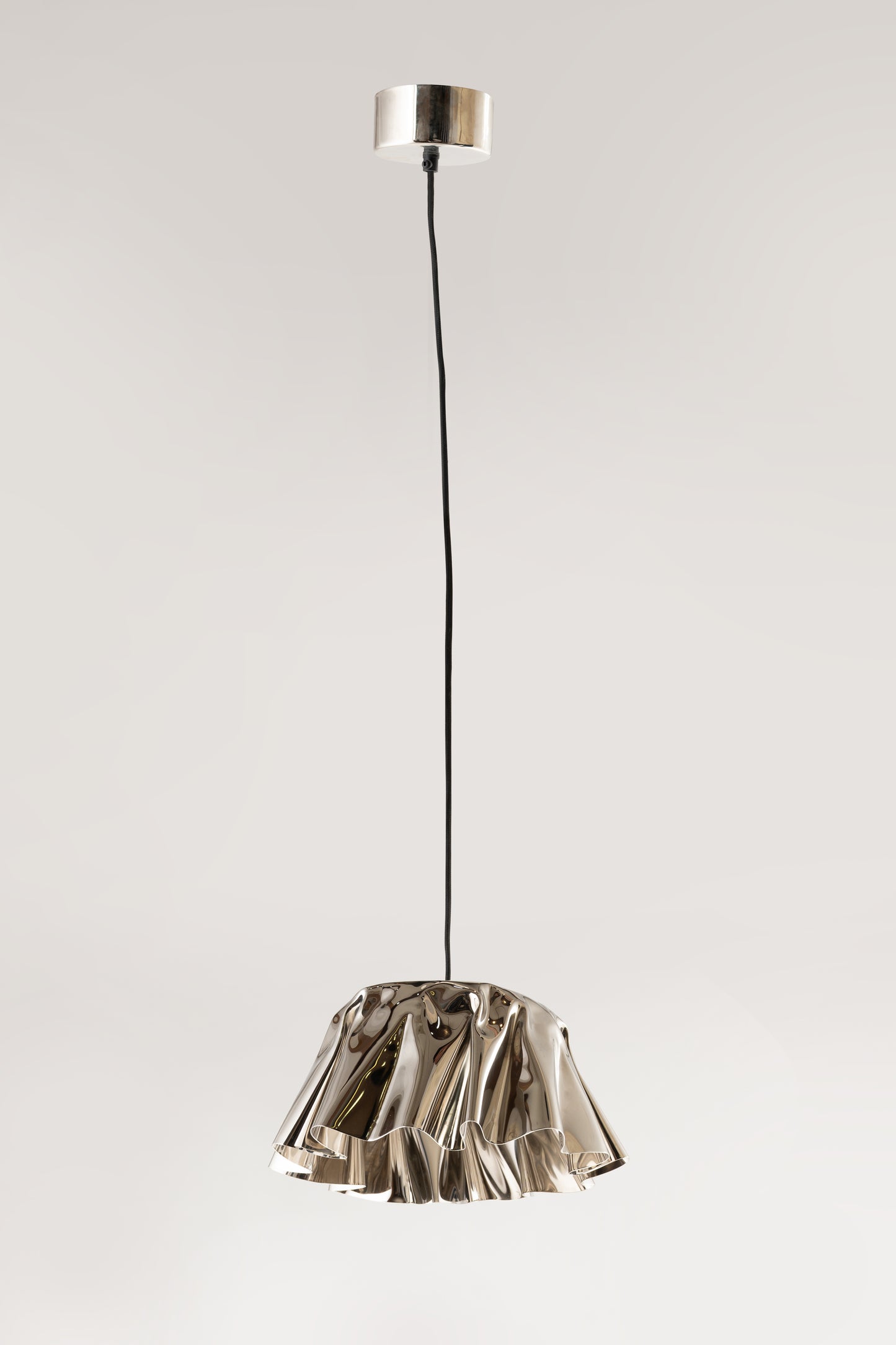Luxe Pleat Chrome Pendant