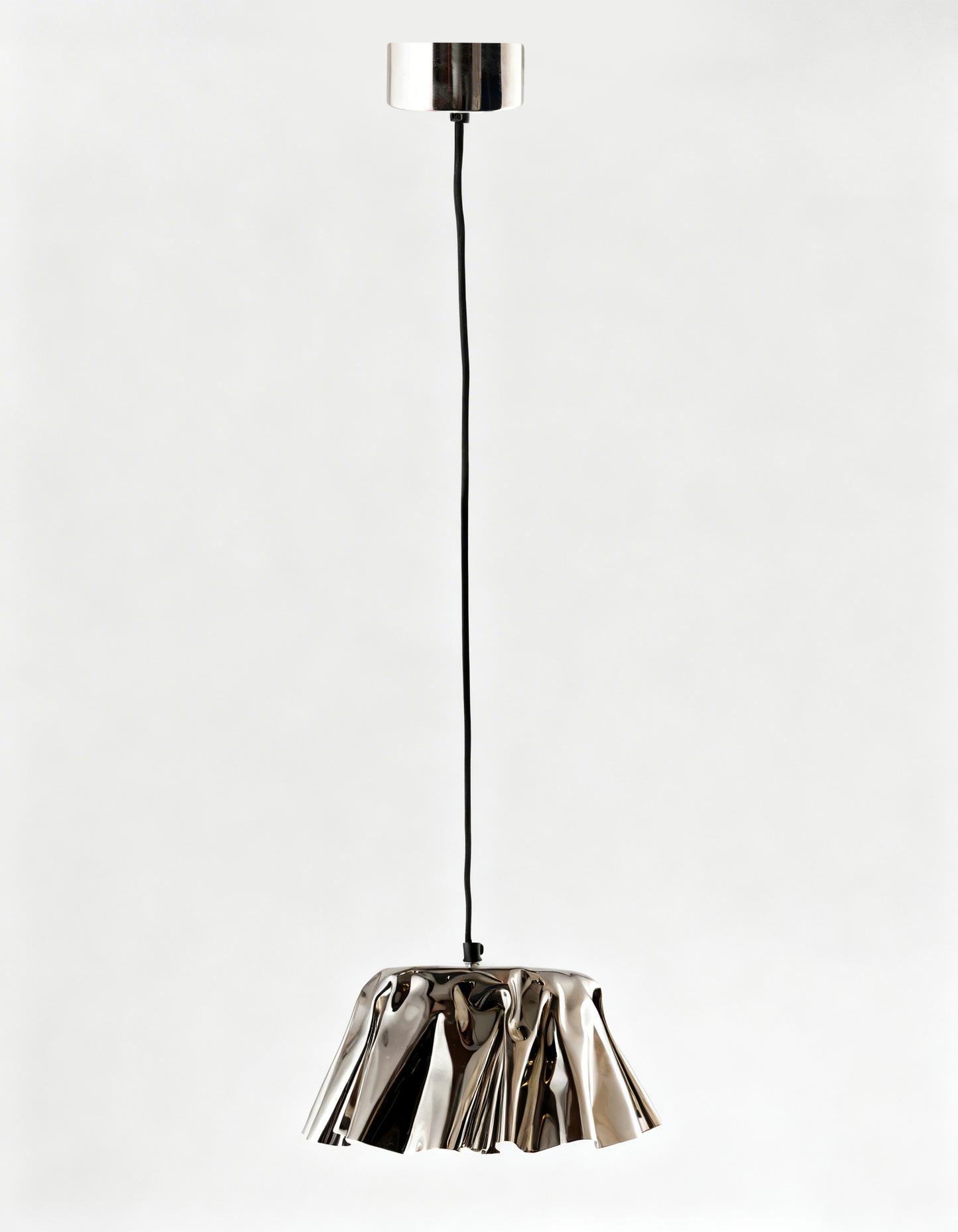 Luxe Pleat Chrome Pendant