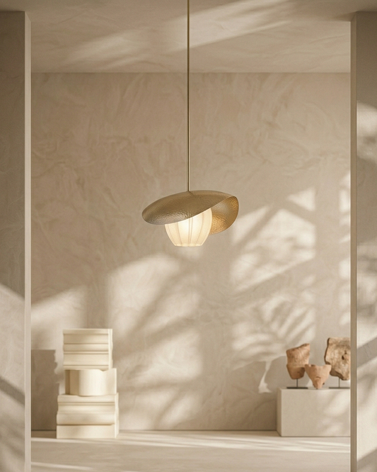 Shell Brass Pendant Light