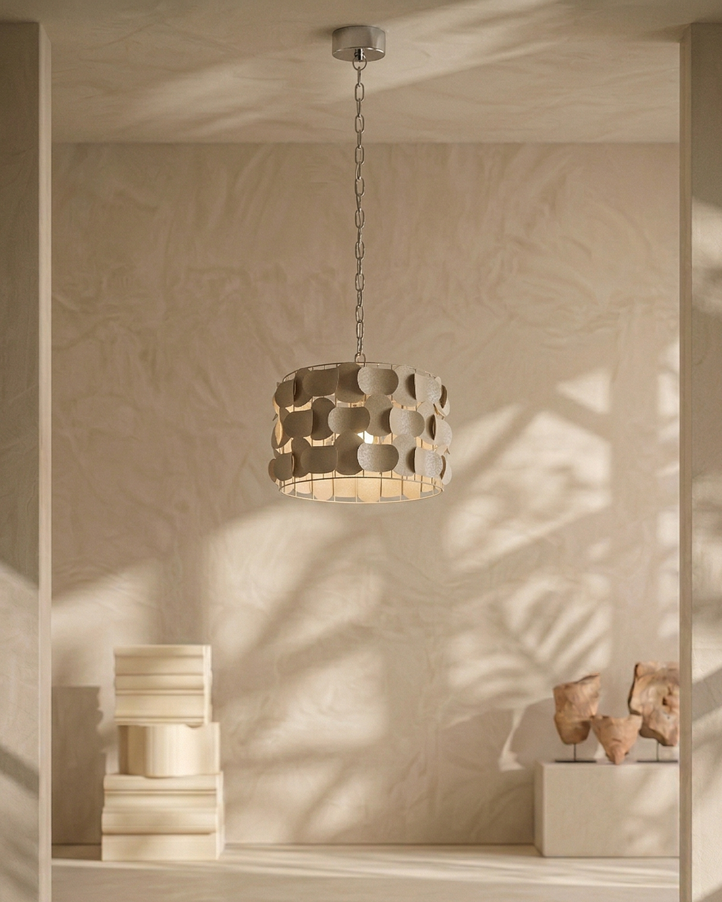 Pebble Drum Chandelier